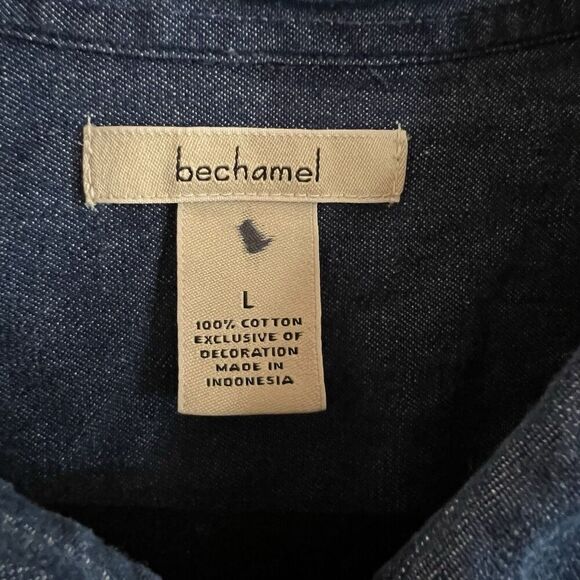 Bechamel Women’s Jeans Jacket Large Embroidered - Picture 3 of 4